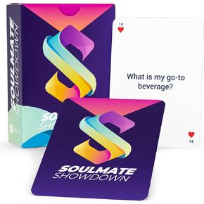 Briston Soulmate Showdown: Couples Trivia & Dare Flash Cards - 78 Card Set for Relationship Growth, Adding Spice & Fun Date Nights - New & Seasoned Couples - Romantic Game for Adults