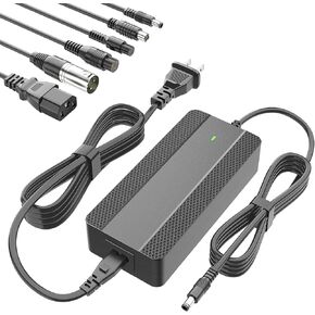 54.6V 2A Electric Scooter Charger with 7 Plugs for 48V Lithium Battery,Electric Bike Battery Charger Replacement