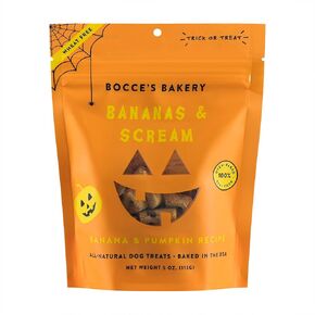 Bocce's Bakery All-Natural, Seasonal, Halloween Dog Treats, Wheat-Free, Limited-Ingredient Biscuits Made in The USA, 5 oz, Orange