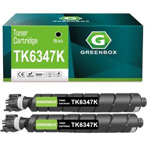GREENBOX Compatible TK-6347 TK-6347K High Yield 40000 Pages Toner Cartridge Replacement for Taskalfa 4004i 5004i 6004i 7004i Copystar CS 4004i CS 5004i CS 6004i CS 7004i (2 Black)