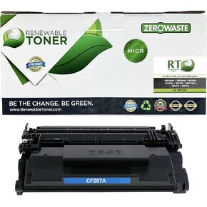 Renewable Toner Compatible MICR Toner Cartridge Replacement for HP 87A CF287A for Laserjet Pro M501 Enterprise M506 MFP M527