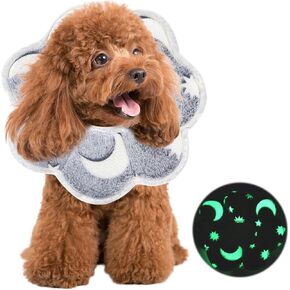 ROYALAY Luminous Soft Dog Cone for Dogs After Surgery, Adjustable Pet Recovery Collar for Large Medium Dogs and Cats, Glow in The Dark for Claming Dog, Pet Cone for Wound Care, Spay, Neuter,L