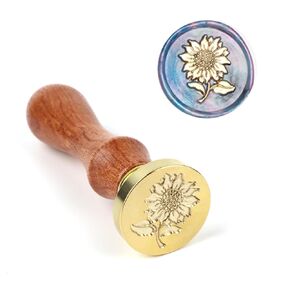 Sunflower Wax Seal Stamp, YOSENLING Flowers Wax Seal Stamp Kit, Vintage Personalized Wax Seal Stamp for Letter Cards Invitations,Gift Wrapping.