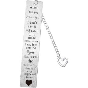 I Love You Gifts Bookmark for Husband Wife Anniversary Present for Boyfriend Girlfriend Birthday Christmas Valentine Gifts Bookmark for Men Women Couple Bookmark for Him Her.