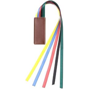 Multi-Color Bible Ribbon Bookmark Vintage Artificial Leather Bookmarks -Creative Page Markers with 5 Colorful Ribbons for Books -Markers Artificial Leather Bookmark Accessories