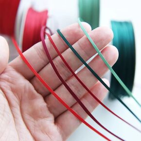 2mm/0.1" Super Skinny Premium Satin Ribbon, Doll Lace Ribbon, Sewing Craft Satin Ribbon, in 20 Colors, Sewing Craft Supplies (30 Meters)