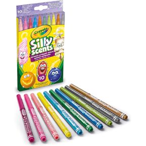 Crayola Silly Scents Washable Scented Markers, 10 Count, Gift for Kids