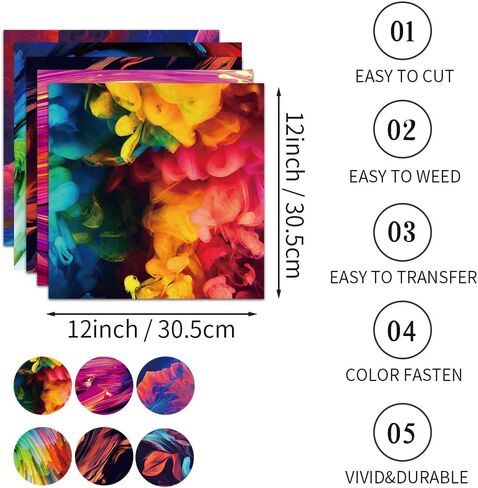 WOWOCUT 8 Pcs 4.5"x12" Marble Sublimation Transfer Sheets, Pre-Printed Watercolor Sublimation Paper for Heat Transfer Mugs, T-Shirts, Tumblers, Earrings in Saudi Arabia