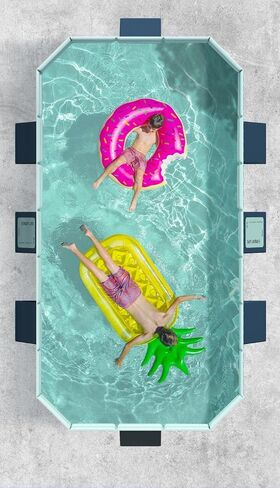 YYW Foldable Swimming Pool, Oversized Family Kiddie Pool for Kids and Adults Inflatable-Free Family Pool for Indoor, Outdoor, Garden, Backyard, Summer Water Party in Saudi Arabia