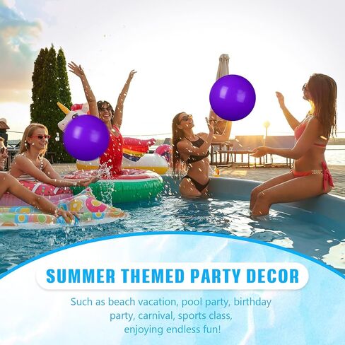 2 Pcs Inflatable Beach Ball 12 inch Swimming Pool Balls Summer in Kuwait