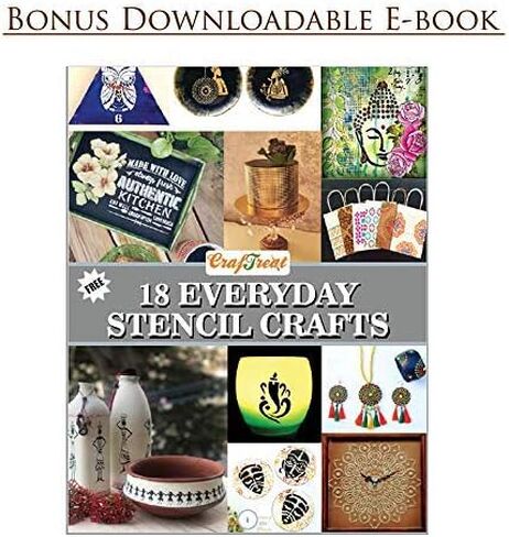 stencles buddha القابلة لإعادة الاستخدام للطلاء على الخشب والقطن والورق والضرب والطابق والجدار والبلاط - بوذا - 6 × 6 بوصات - فنية وحرف ديي للديكور المنزلي - الاستنسل البوذي in Kuwait