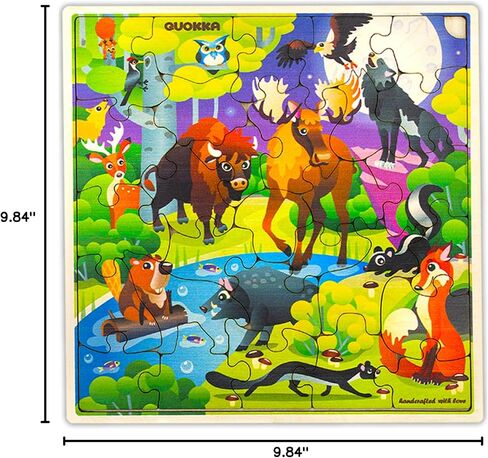Quokka Wooden Wild Animals Buzzles للأطفال الذين تتراوح أعمارهم بين 3-5-28 قطعة أطفال أطفال أطفال تتراوح أعمارهم بين 4-8 سنوات-ألعاب الحيوانات الخشبية للألعاب للأطفال والبنات 6-8 يو in Kuwait