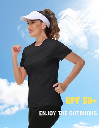 TACVASEN Women's Short Sleeve Shirts Sun Protection T-Shrit UPF 50+ Quick Dry Outdoor Yoga Running Gym Workout Tops in Saudi Arabia
