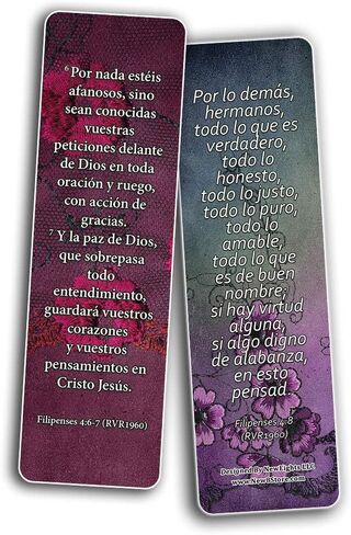 NewEights Spanish Vintage Favorite Scriptures Bookmarks for Women (12-Pack) - Great Collections of Spanish Bible Verses Christian Stocking Stuffers Birthday Assorted Bulk Pack - Church Gifts in Saudi Arabia