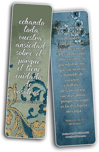 NewEights Spanish Vintage Favorite Scriptures Bookmarks for Women (12-Pack) - Great Collections of Spanish Bible Verses Christian Stocking Stuffers Birthday Assorted Bulk Pack - Church Gifts in Saudi Arabia
