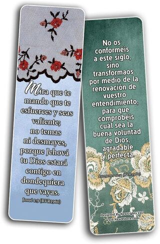 NewEights Spanish Vintage Favorite Scriptures Bookmarks for Women (12-Pack) - Great Collections of Spanish Bible Verses Christian Stocking Stuffers Birthday Assorted Bulk Pack - Church Gifts in Saudi Arabia