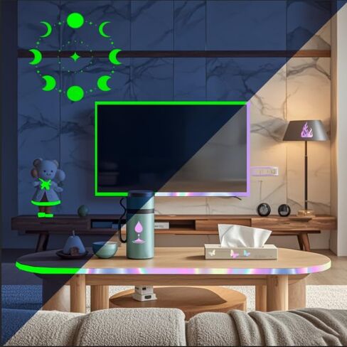 Glow in The Dark Tape - 33 FT X 0.5 Inch, Fluorescent, Waterproof, Luminous Reflective Tape for Stairs, Walls, Steps, Exit Signs, Theatres, Staged & Dark Areas in Saudi Arabia