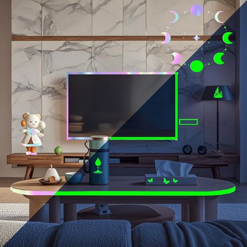 Glow in The Dark Tape - 33 FT X 0.5 Inch, Fluorescent, Waterproof, Luminous Reflective Tape for Stairs, Walls, Steps, Exit Signs, Theatres, Staged & Dark Areas in Saudi Arabia