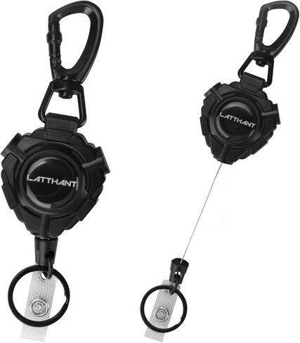 حامل شارة مقطع قابل للسحب ، سلسلة مفاتيح قابلة للسحب بالخدمة الثقيلة مع 31.5 في الحبل الفولاذ السلس ، متين 360 درجة كرابر قابلة للسحب من أجل العمل ، وصيد الأسماك ، ومفتاح السيارة ، 9 أوقية in Kuwait