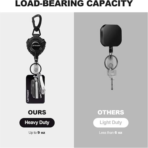 حامل شارة مقطع قابل للسحب ، سلسلة مفاتيح قابلة للسحب بالخدمة الثقيلة مع 31.5 في الحبل الفولاذ السلس ، متين 360 درجة كرابر قابلة للسحب من أجل العمل ، وصيد الأسماك ، ومفتاح السيارة ، 9 أوقية in Kuwait