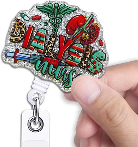 Funny Nurse Retractable Badge Reel, Don't Worry I Watched A YouTube Video Once Black Glitter Badge Reel with Alligator Clip, Funny ID Badge Holder Gift for RN LPN CNA Nurse Doctor Coworker in Saudi Arabia