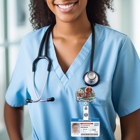 Funny Nurse Retractable Badge Reel, Don't Worry I Watched A YouTube Video Once Black Glitter Badge Reel with Alligator Clip, Funny ID Badge Holder Gift for RN LPN CNA Nurse Doctor Coworker in Saudi Arabia