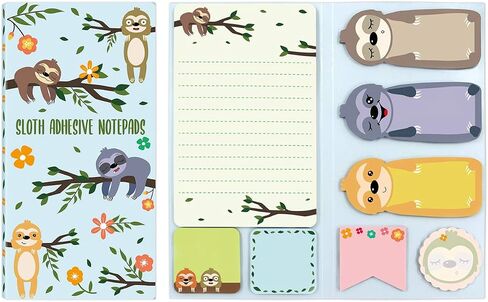 Sloth Gifts for Women Sloth Sticky Notes Set Sticky Notepads 240 Sheets Book Notes for Sloth Lovers Kids Office School Friends Teacher Gifts Lazy Day Small Gifts Holidays in Saudi Arabia