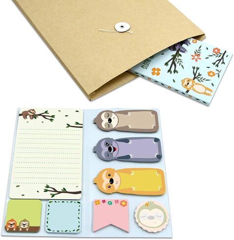 Sloth Gifts for Women Sloth Sticky Notes Set Sticky Notepads 240 Sheets Book Notes for Sloth Lovers Kids Office School Friends Teacher Gifts Lazy Day Small Gifts Holidays in Saudi Arabia