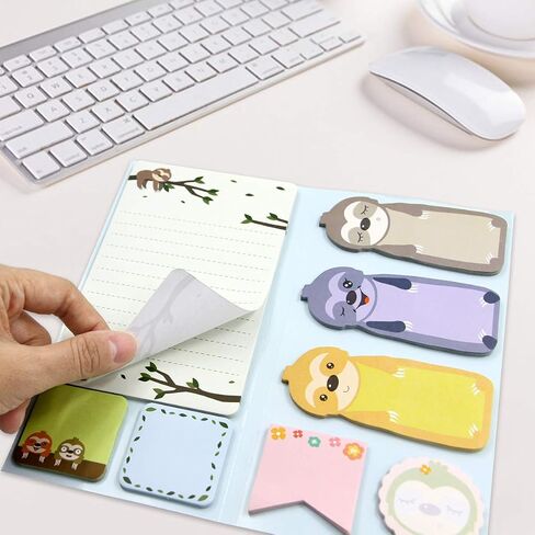 Sloth Gifts for Women Sloth Sticky Notes Set Sticky Notepads 240 Sheets Book Notes for Sloth Lovers Kids Office School Friends Teacher Gifts Lazy Day Small Gifts Holidays in Saudi Arabia