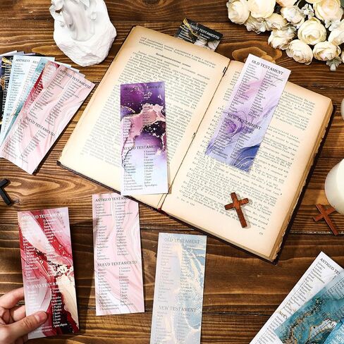 100 Pcs Easter Christian Bookmarks Bulk Bible Scripture Cards Religious Sunday School Gifts Inspirational Jesus Bookmarks for Women Church Welcome Gifts(Marble,Spanish) in Saudi Arabia