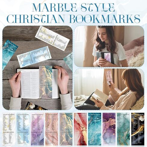 100 Pcs Easter Christian Bookmarks Bulk Bible Scripture Cards Religious Sunday School Gifts Inspirational Jesus Bookmarks for Women Church Welcome Gifts(Marble,Spanish) in Saudi Arabia
