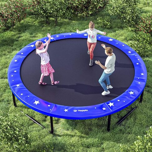 Happin® Trampoline Spring Cover Super Thick, Universal Fit 12FT/14FT/15FT -Trampoline Pad Replacement Stars Design, Waterproof, Tear & UV Resistant, Trampoline Pad Replacement for Ultimate Safety in Saudi Arabia