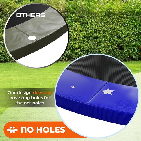 Happin® Trampoline Spring Cover Super Thick, Universal Fit 12FT/14FT/15FT -Trampoline Pad Replacement Stars Design, Waterproof, Tear & UV Resistant, Trampoline Pad Replacement for Ultimate Safety in Saudi Arabia
