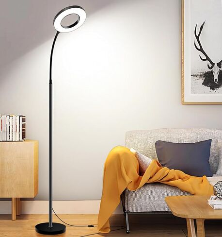 LED Floor Lamp,Tall Standing Floor Lamps for Living Room,Adjustable Gooseneck ReadingReading Light, no Remote Control Required, Minimalist Style for Bedroom Office in Saudi Arabia