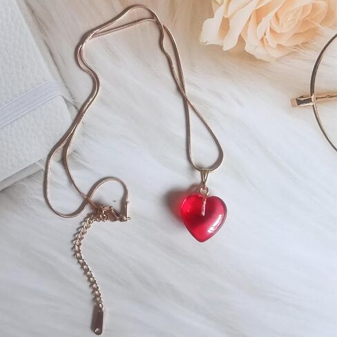 Xeahung 12 Pcs Heart Shaped Pendants Glass Crystal Glass Beads Charms for Jewelry Making Bracelets Earring Necklace Adults DIY Art Craft Projects Christmas Birthday Women Gifts in Kuwait