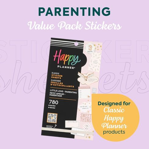 Happy Planner 30-Sheet Sticker Pack for New and Expecting Moms, Classic Size, Moon & Back Theme in Saudi Arabia
