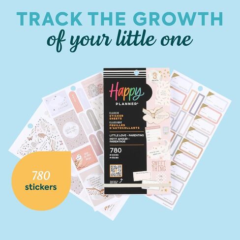 Happy Planner 30-Sheet Sticker Pack for New and Expecting Moms, Classic Size, Moon & Back Theme in Saudi Arabia