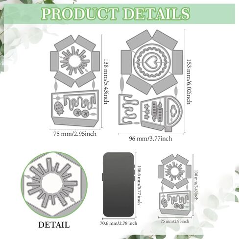 MAYJOYDIY 3D Cake Gift Box Dies - Carbon Steel - Die-Cutting Templates in Saudi Arabia