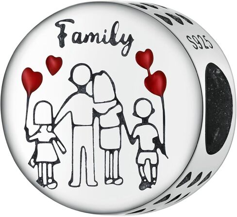 Fits Most Bracelets And Necklaces 925 Sterling Silver Charms Bible family Heart Rock Charm Pendant,Series Silver Beads Charms For Women Bracelets Jewelry Making in Kuwait
