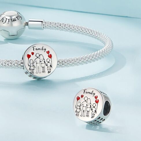 Fits Most Bracelets And Necklaces 925 Sterling Silver Charms Bible family Heart Rock Charm Pendant,Series Silver Beads Charms For Women Bracelets Jewelry Making in Kuwait