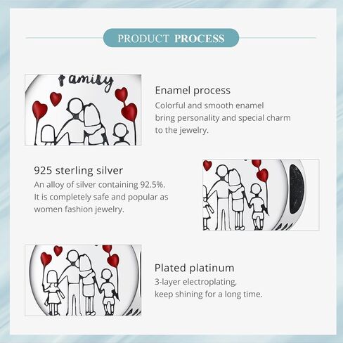 Fits Most Bracelets And Necklaces 925 Sterling Silver Charms Bible family Heart Rock Charm Pendant,Series Silver Beads Charms For Women Bracelets Jewelry Making in Kuwait