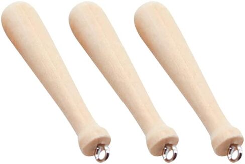 GSHLLO 20 Pcs Wooden Baseball Bat Charms Mini Baseball Bats Sport Theme Pendants Keychain Making Charms Key Ring Hanging Ornament with Loop for DIY Craft 4.5 cm in Kuwait