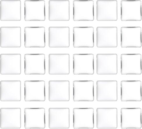 PATIKIL Transparent Glass Cabochons, Square Glass Dome Tiles for Photo Pendant Jewelry Making in Saudi Arabia