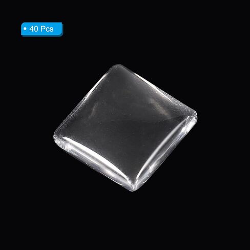 PATIKIL Transparent Glass Cabochons, Square Glass Dome Tiles for Photo Pendant Jewelry Making in Saudi Arabia