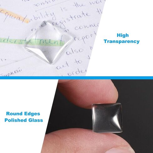 PATIKIL Transparent Glass Cabochons, Square Glass Dome Tiles for Photo Pendant Jewelry Making in Saudi Arabia