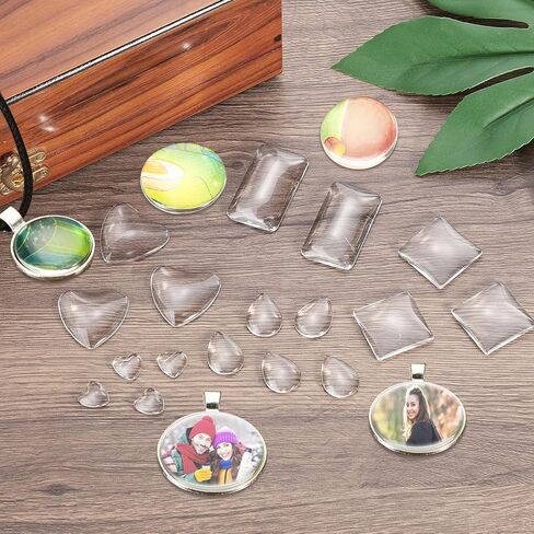 PATIKIL Transparent Glass Cabochons, Square Glass Dome Tiles for Photo Pendant Jewelry Making in Saudi Arabia