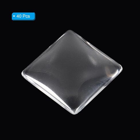 PATIKIL Transparent Glass Cabochons, Square Glass Dome Tiles for Photo Pendant Jewelry Making in Saudi Arabia