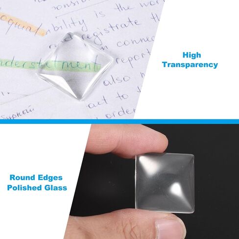 PATIKIL Transparent Glass Cabochons, Square Glass Dome Tiles for Photo Pendant Jewelry Making in Saudi Arabia