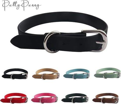 طوق الكلب المقاوم للماء الثقيل القوي نايلون مغلف من النايلون حزام الزنك الأجهزة المقاومة للرائحة سهلة التنظيف عالية الأداء يناسب متوسطات صغيرة أو كبيرة الكلاب (الأزرق ، S) in Kuwait