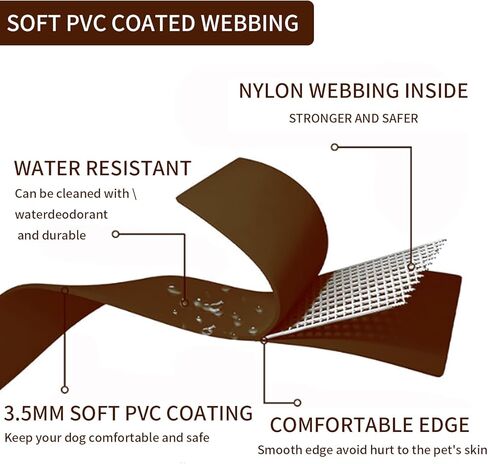 طوق الكلب المقاوم للماء الثقيل القوي نايلون مغلف من النايلون حزام الزنك الأجهزة المقاومة للرائحة سهلة التنظيف عالية الأداء يناسب متوسطات صغيرة أو كبيرة الكلاب (الأزرق ، S) in Kuwait